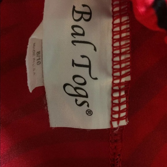 BAL TOGS Gymnastic Dancer Shorts Child Medium CM 8/10 Red Zebra - Picture 4 of 7